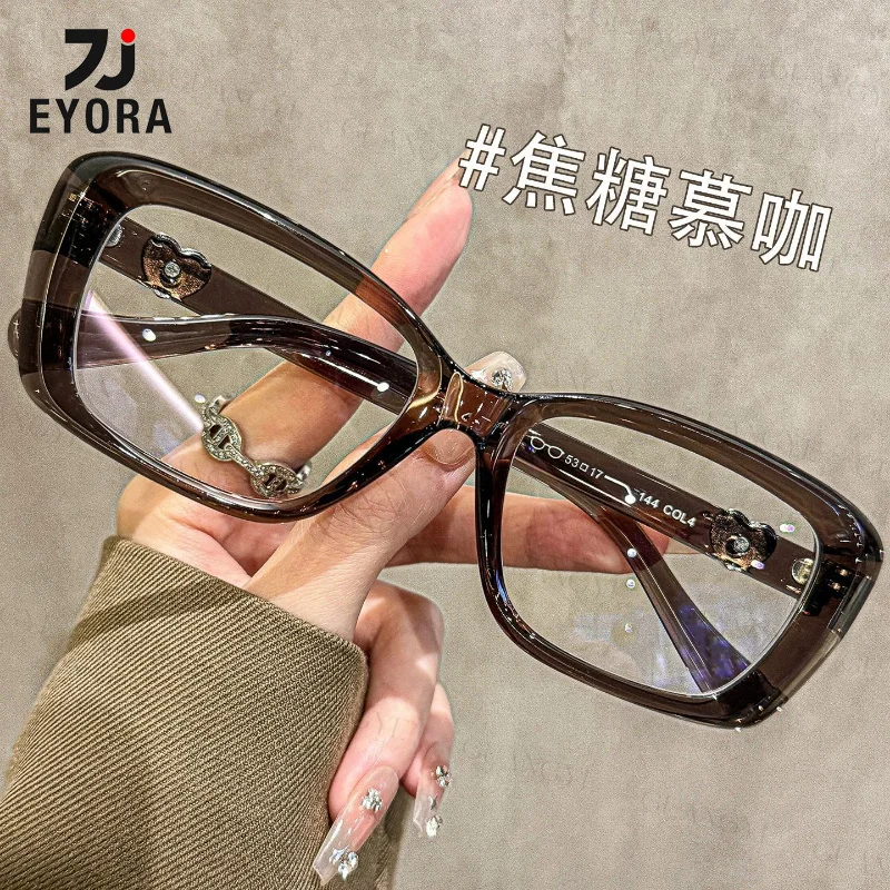 

EYORA New Arrival Square TR90 Reading Glasses for Women Anti Blue Light Photochromic Glasses Optical Lenses with Prescription