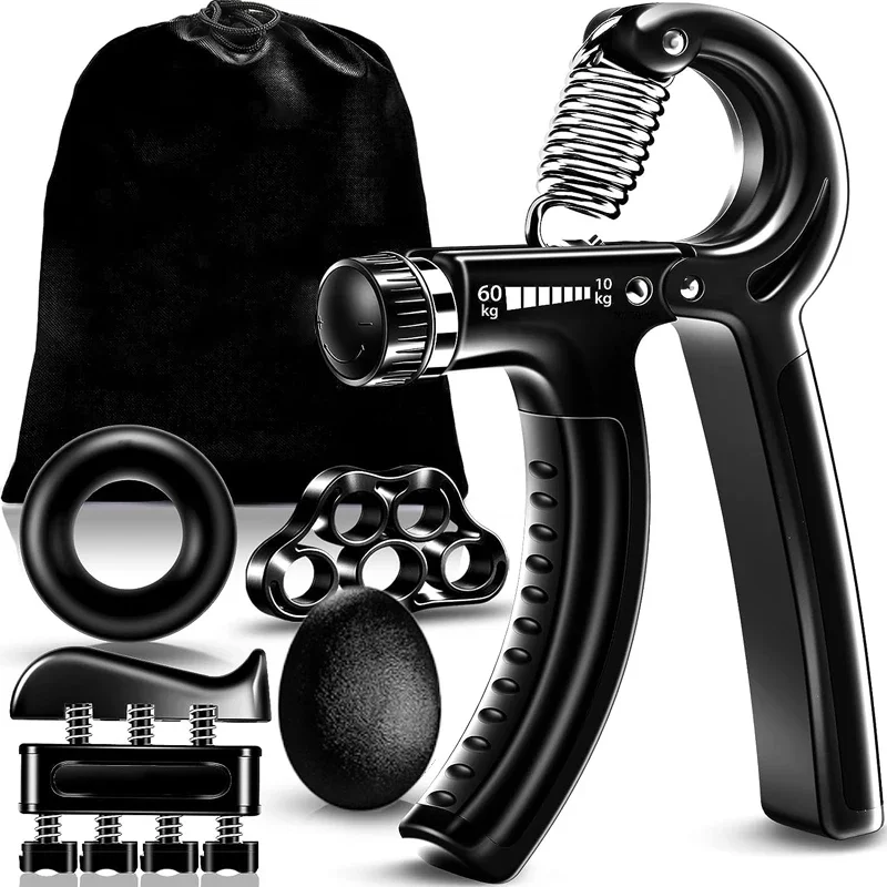 

Hand Grip Strengthener Kit Grip Strengthener Forearm Grip Strength Trainer Strengthener Kit - 5 Pack Adjustable Resistance