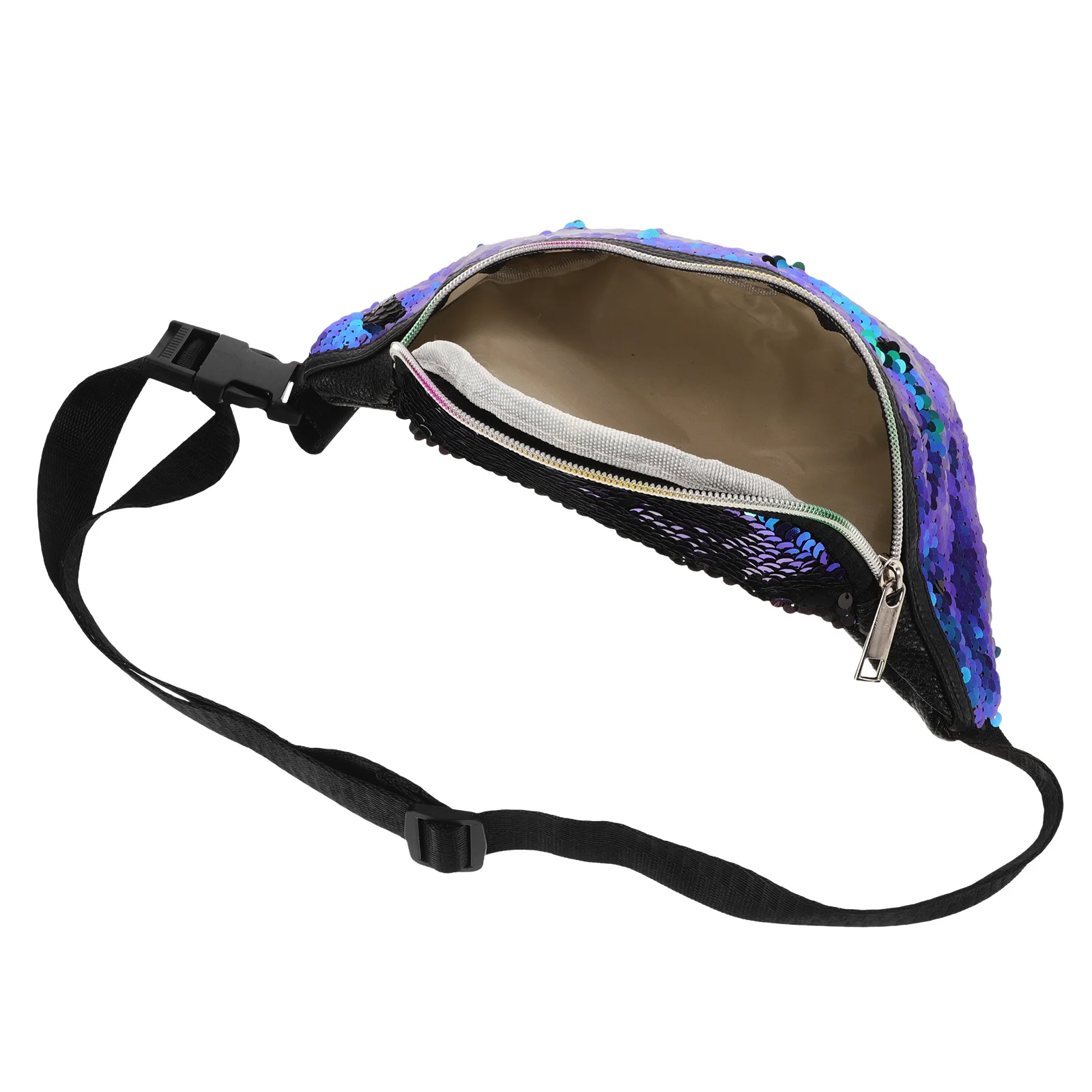 

Sequin Waist Bag Lightweight Large Capacity Fanny Pack Sling Crossbody Sports Pouch Travel Hiking Bike