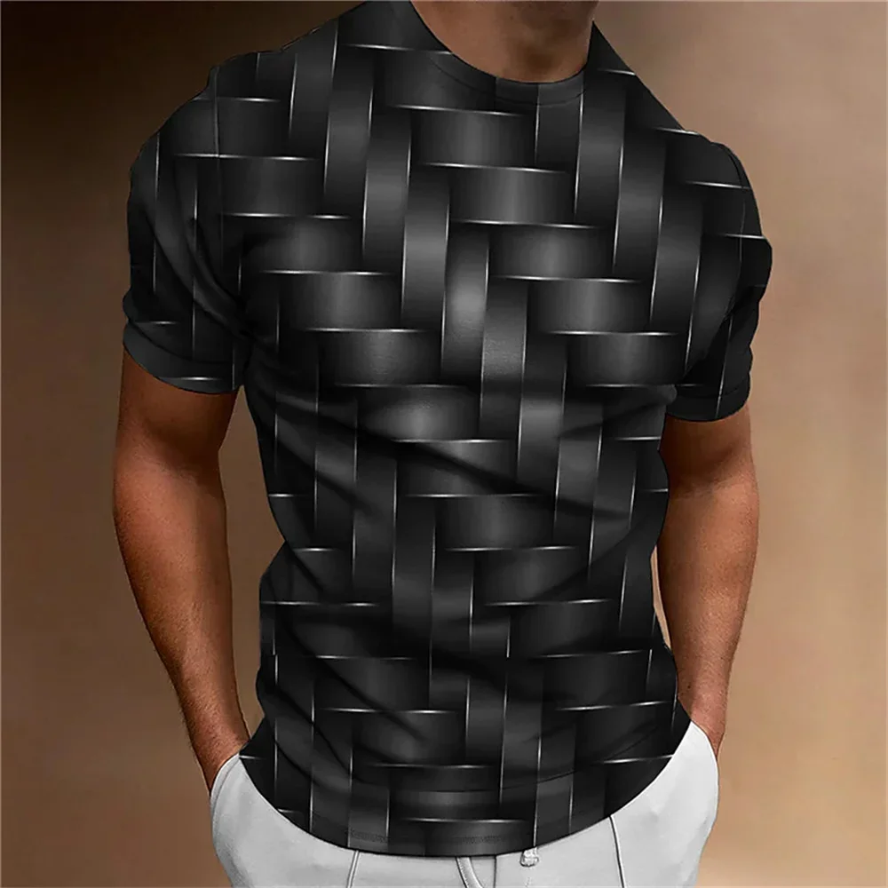 

2023 Simple Men'S T-Shirt Geometric Pattern 3d Printed Men'S Top Everyday Casual Clothing Loose Oversized-Shirt Retro Sweatshirt