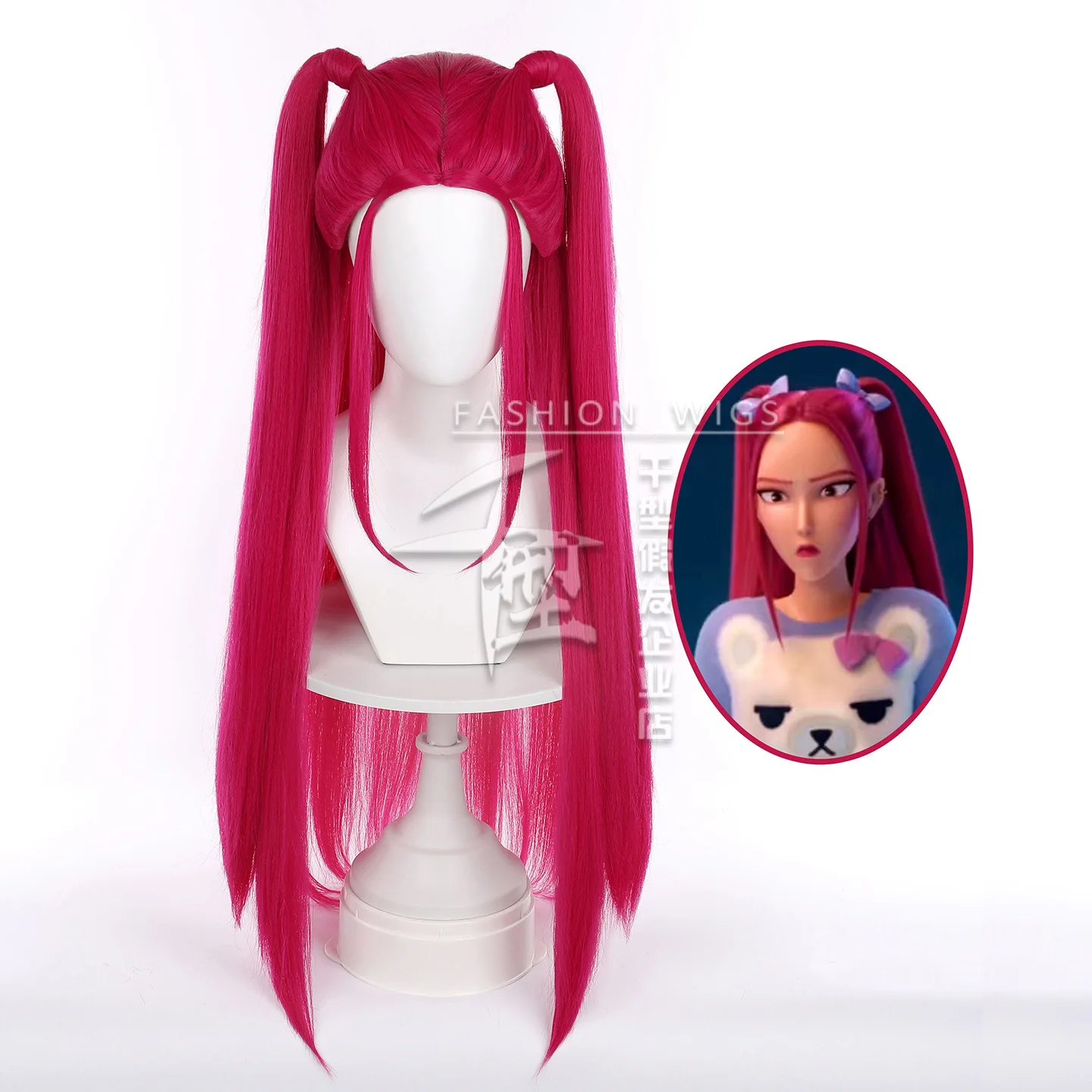 

KPOP Demon Hunters Mira Cosplay Wig Red Long Hair Women Girls Halloween Party Carnival Role Play Props Synthetic Wigs