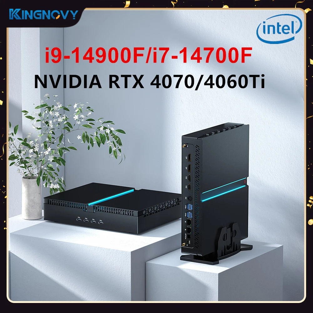 Mini Gamer Computer Tower, Desktop, PC, Desktop, WiFi6, Intel i9, 14900F, NVIDIA, RTX, 4070, 12G, i7, DDR5, PCIE4.0, Windows 11, 11th Gen