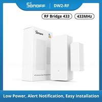 SONOFF DW2-RF 433MHz RF Wireless Door/Window Sensor Works with SONOFF RF Bridge  App Notification Alerts For Smart Home Security