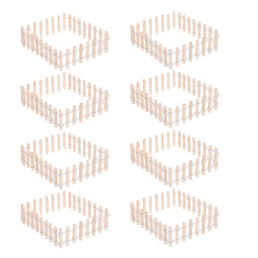

20pcs Miniature Wood Fence for Garden Decoration Micro L Accessories Small Model Succulents Planter Fences Practical Use