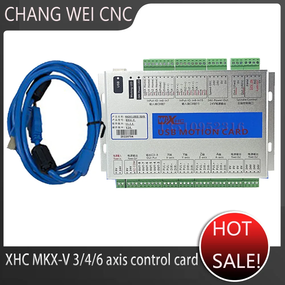 Cnc Xhc Mkx-v 3/4/6 Axis Control Card 2000khz Mach3 Usb Controller Adapter Plate Mk3-v Mk4-v Engraving And Cutting Machine