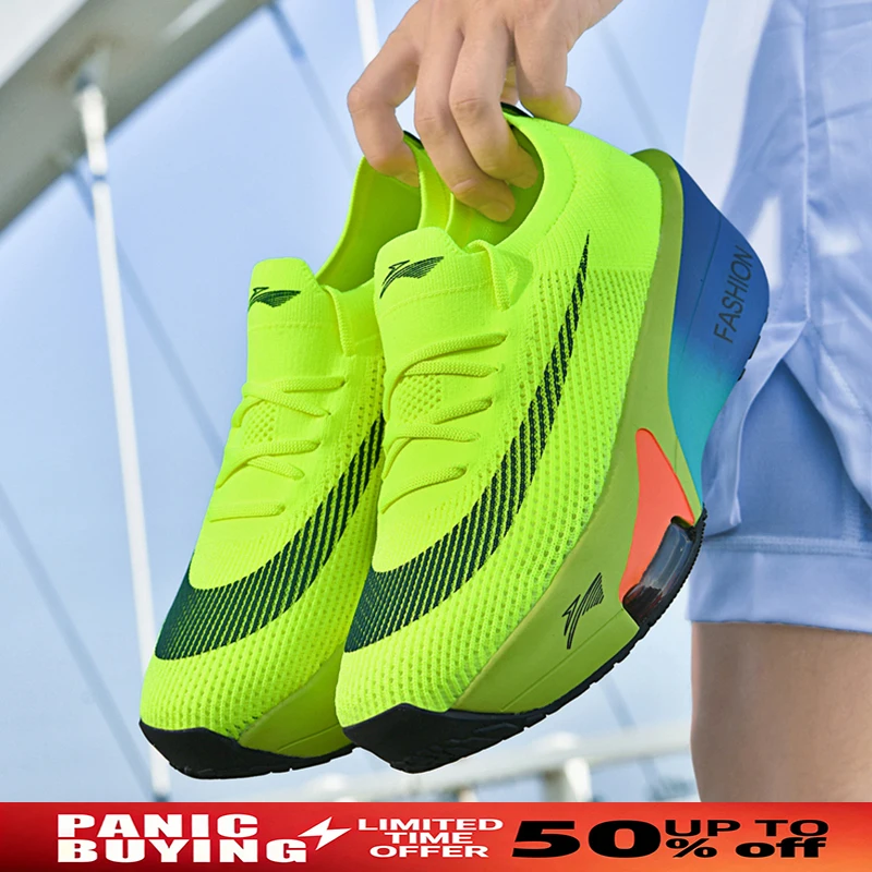 

Men's Shoes Air Cushion Runner Trainers Tenis Plate Sports Running Shoes Women Comfortable Athletic Speciality Marathon Sneakers