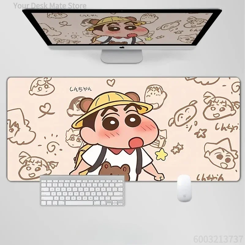 Extra-large Cute Cartoon Girls' Non-slip Desk Pad Dorm Computer Keyboard Pad High Definition Crayon Shin-chan  Mouse Pad