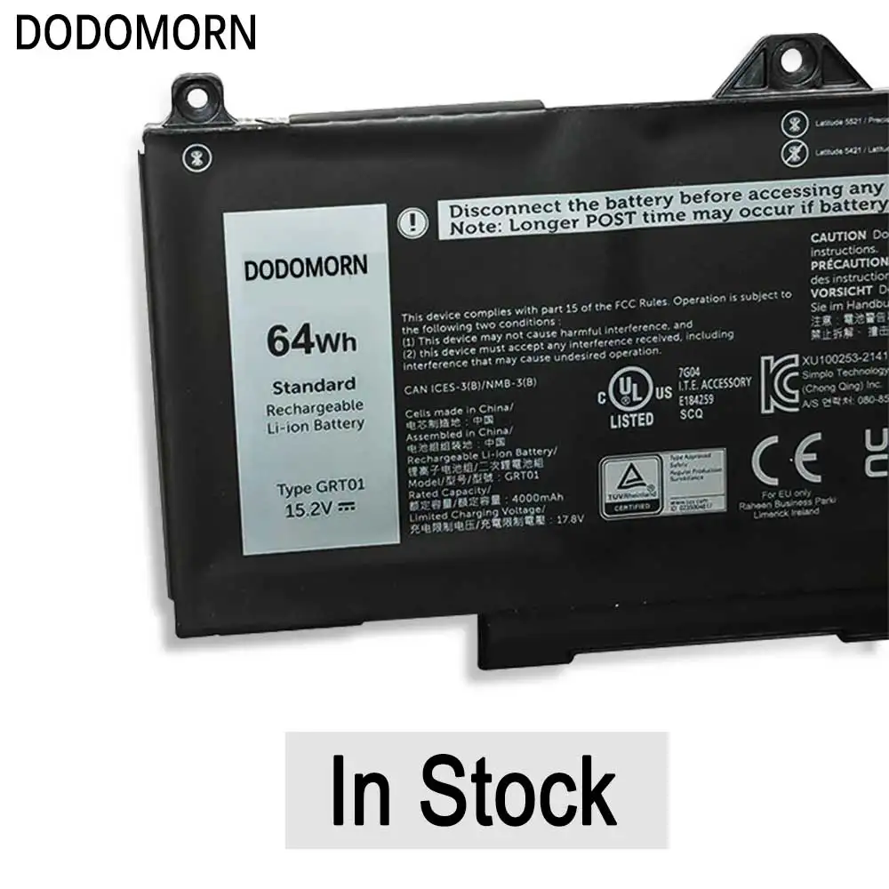 High Quality GRT01 Laptop Battery For Dell Latitude 5421 5431 5521 5531 Precision 3561 3571 3470 Alienware M17 R5 AMD Series