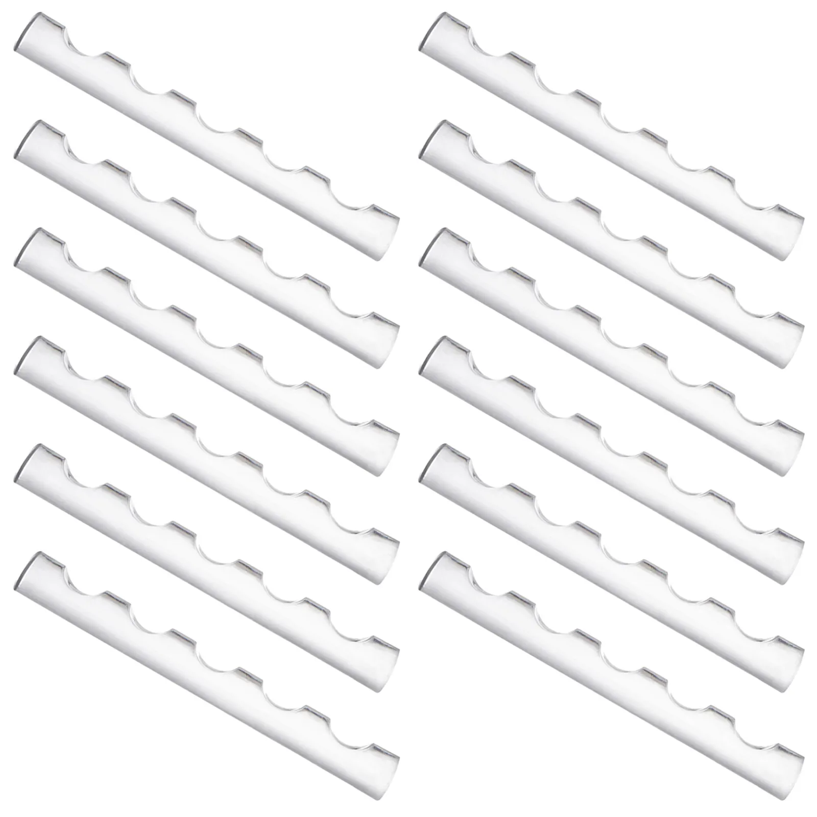 12 Pcs Clear Organizer with Multiple Compartments Pens Holder for Desktop Stationery Holders Nail Brush Container Organizers