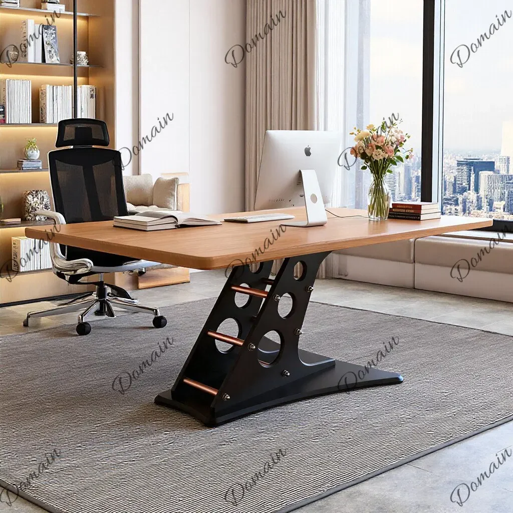 BJ Solid Wood Computer Desk Modern Simple Office Desk Set Small Single Executive Table