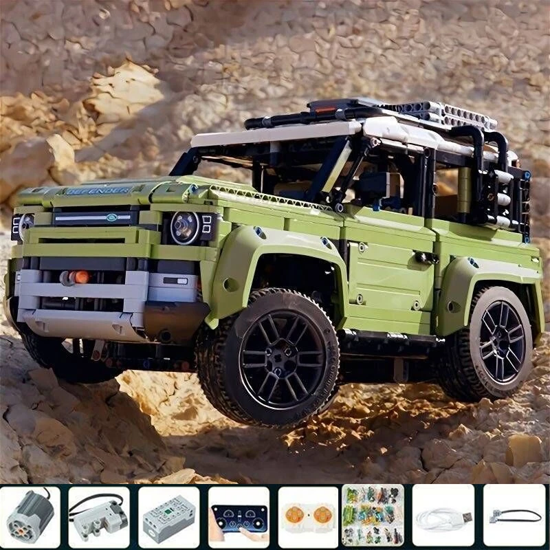 

2023MOC SuperCar Land Riover Defender Guardian Off-road Vehicle Building Blocks Model Technical 42110 Toys Bricks For Boys Gifts