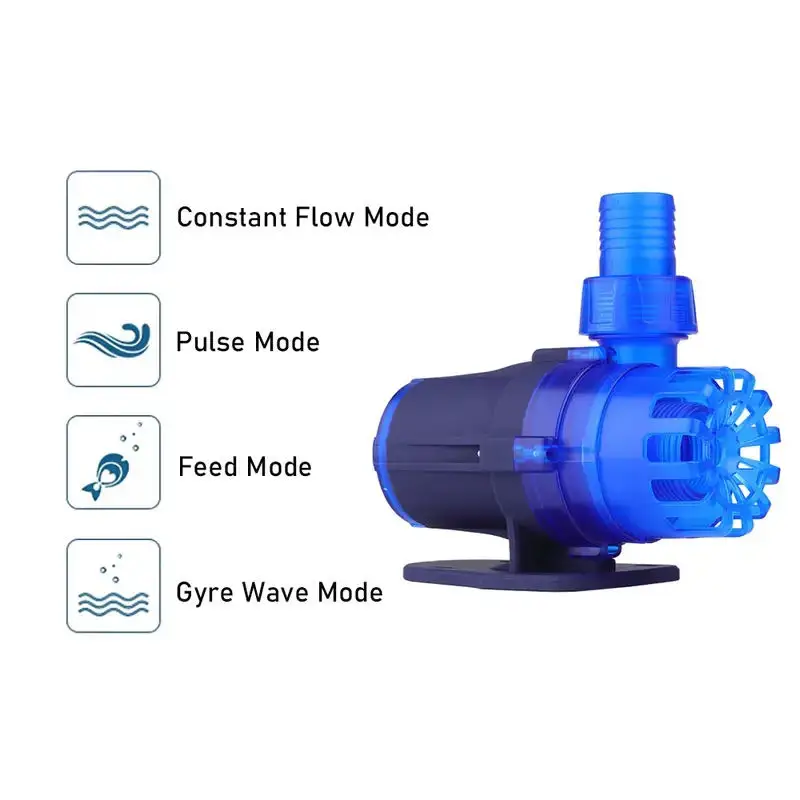 ZKSJ Water Pump Blue Series DC Inverter Aquarium Super Quiet Adjustable Speed Low Voltage Pump Saltwater Freshwater Fish Tank