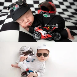 Newborn Baby Photography Props Nordic Style Tassel Outfits Blanket Wood Posing Plate Pillow Hat Floral Set Studio Photo Props