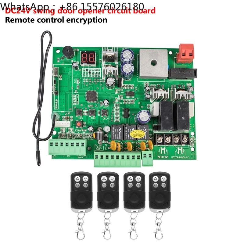 DZ24V Swing Door Circuit Board Includes Special Remote Control Handle For Encryption Remote Control Electric Door