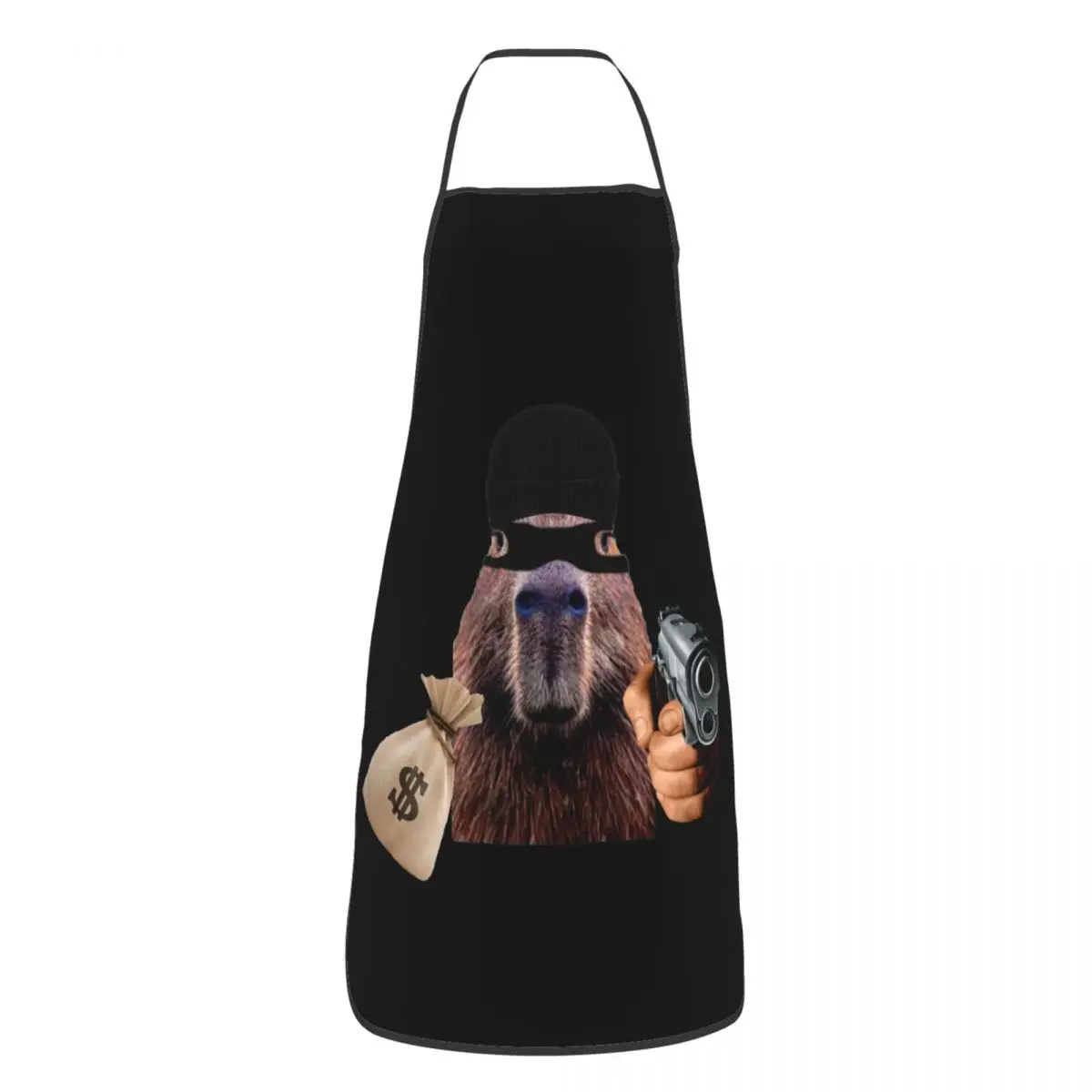 

Забавный фартук-грабитель капибара для женщин и мужчин, унисекс, нагрудник, кухонный фартук, Поварская живопись