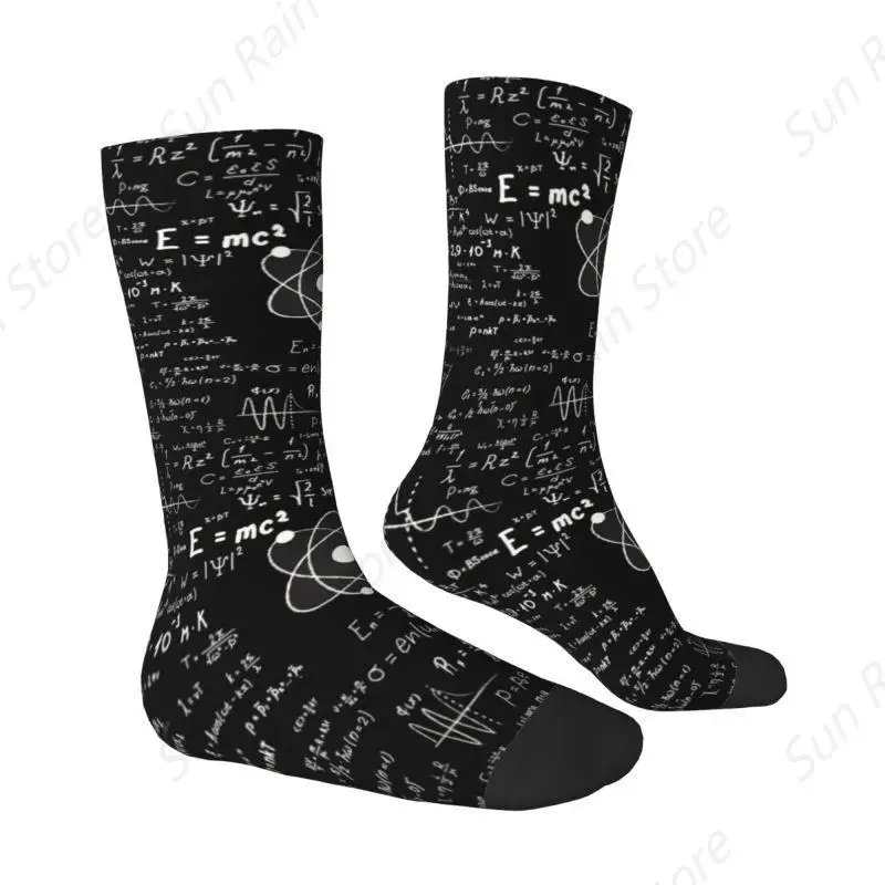 Harajuku Geek Math Teacher Socks Women Men Warm 3D Printing Science Physics Sports Football Socks