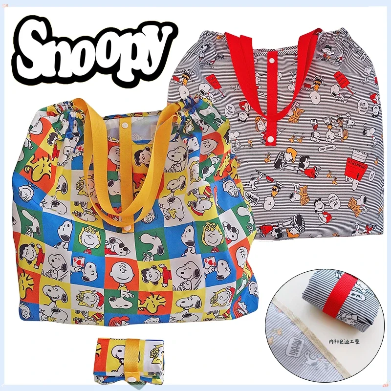 Snoopy Fashion Printing borse per la spesa pieghevoli Cartoon borsa per la spesa riutilizzabile amichevole portatile borse impermeabili di grande