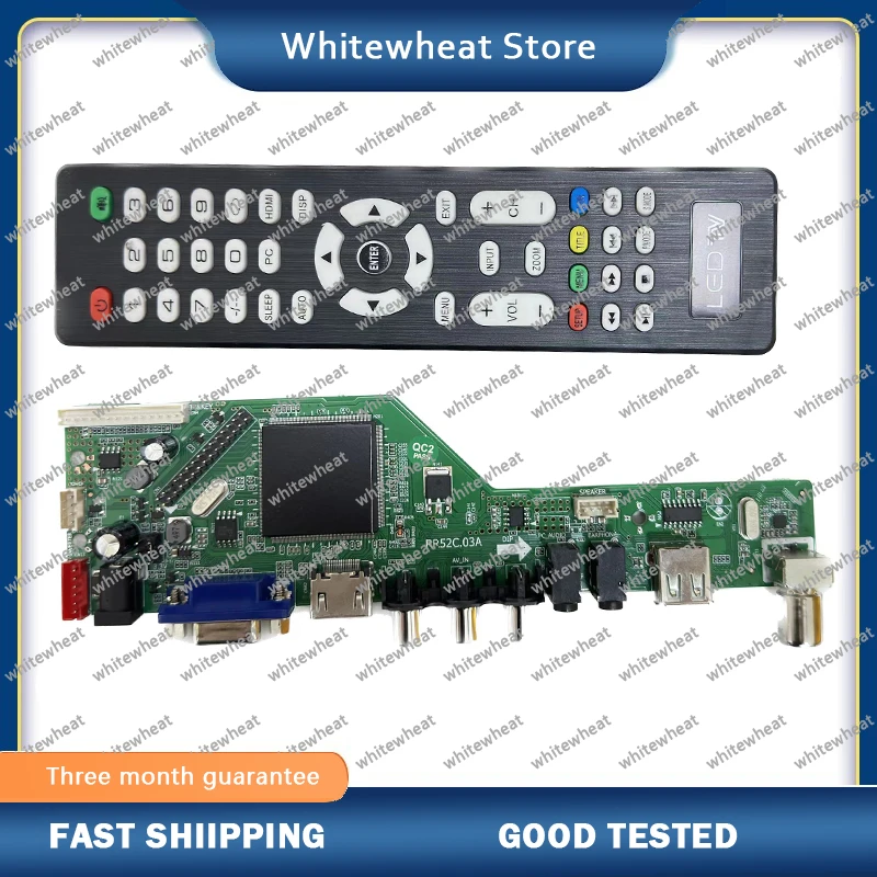 LCD TV drive board RR52C.03A supports DVB-T DVB-T2 Can replace 3663 chip motherboard