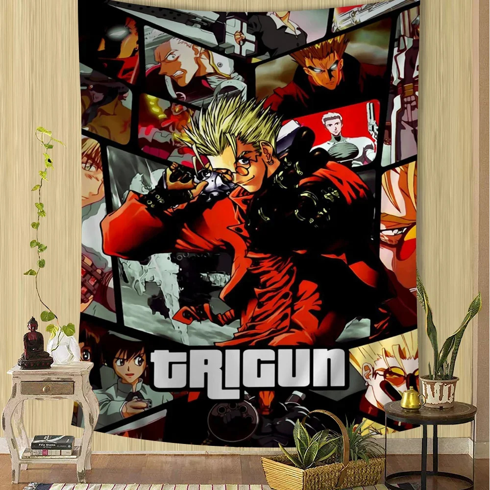 Anime Trigun Cartoon Tapestry Wall Hanging Decoration Household Home Decor