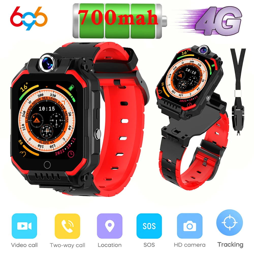 

Kids 4G Video Call HD Camera 360 ° Rotating Watches Waterproof LBS Wifi Positioning Voice Micro Chat Children SOS Smartwatch