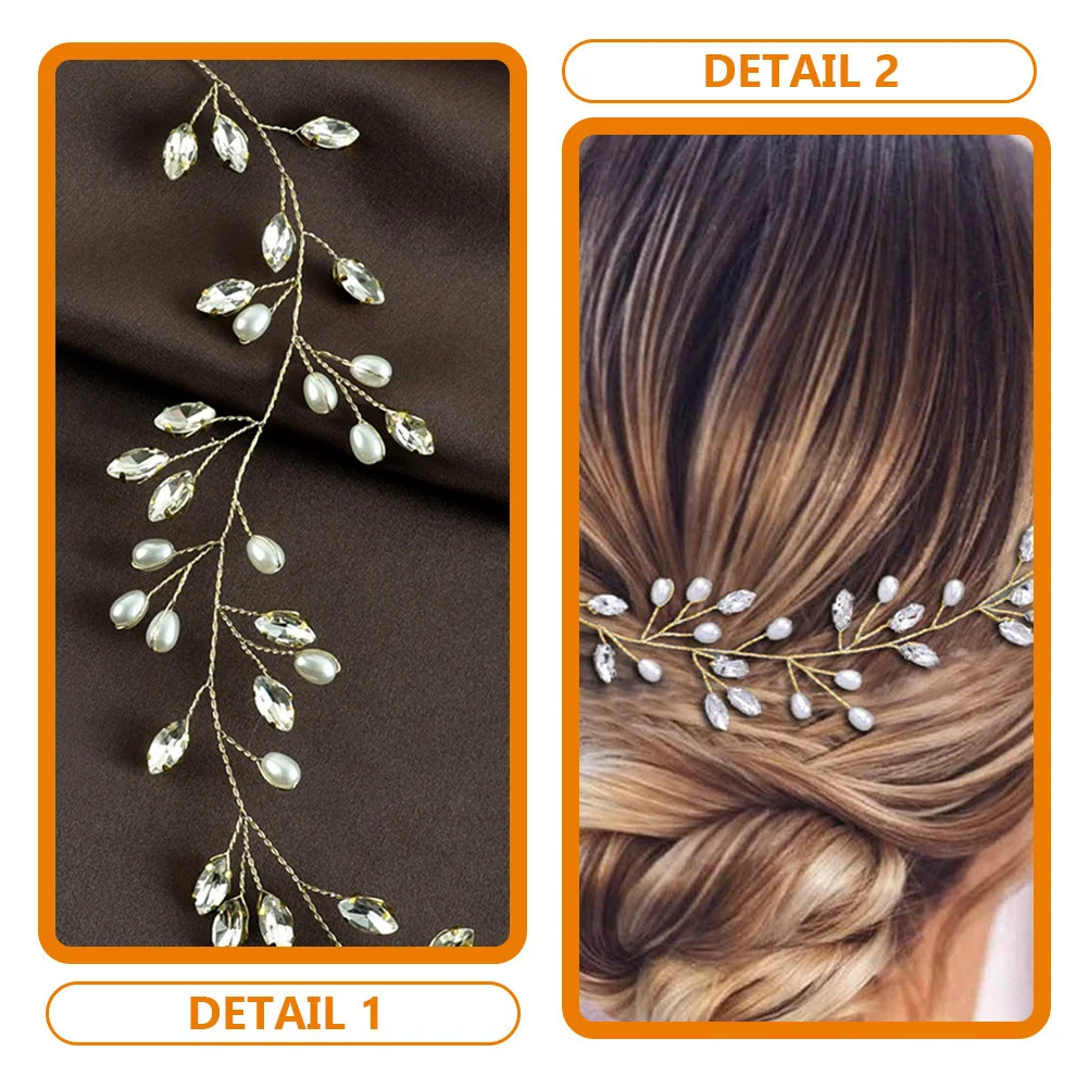 

Pearl Rhinestone Vine Bridal Accessories For Women Wedding Bride Decorative Hair Vines Wedding Hair Accessories For Bride
