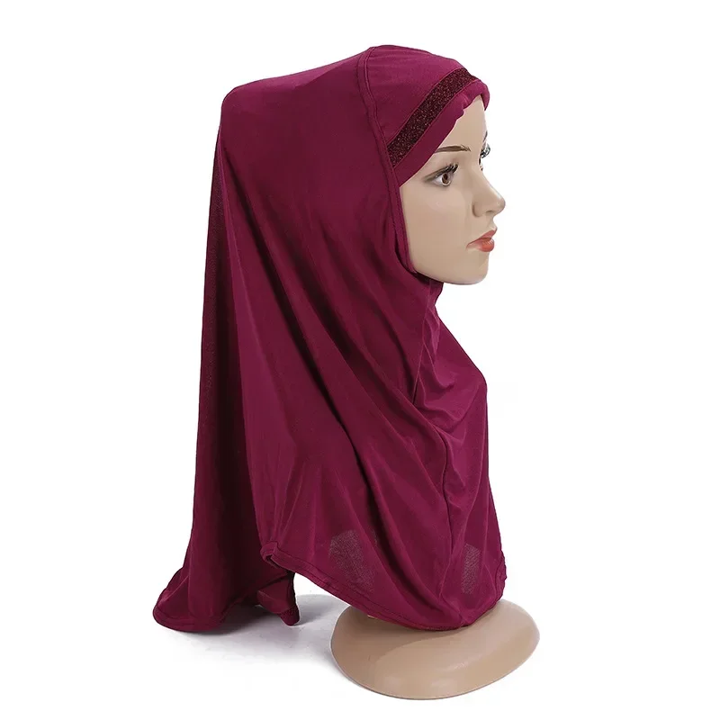 

Adults or big girls medium size pray hijab muslim hijab scarf islamic headscarf hat amira pull on headwrap H063 hijabs