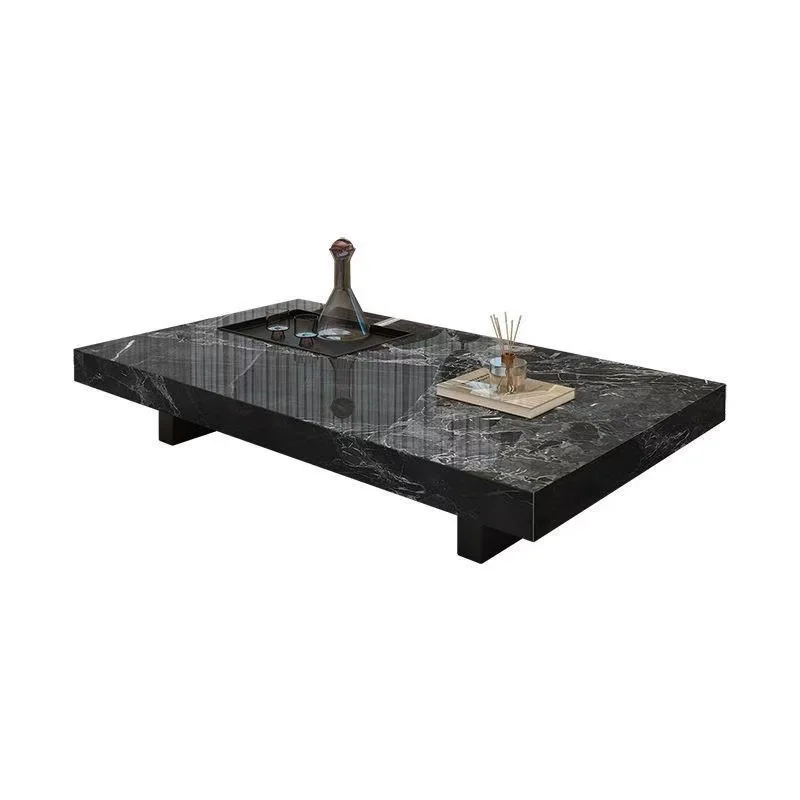

Light luxury minimalist rock slab coffee table living room household simple advanced large apartment tea table