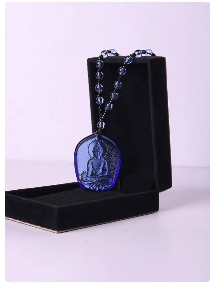 GOOD LUCK pocket efficacious Mascot Bless Safe luck Green Tara  Pharmacist Medicine Buddha Crystal  Buddhist Amulet