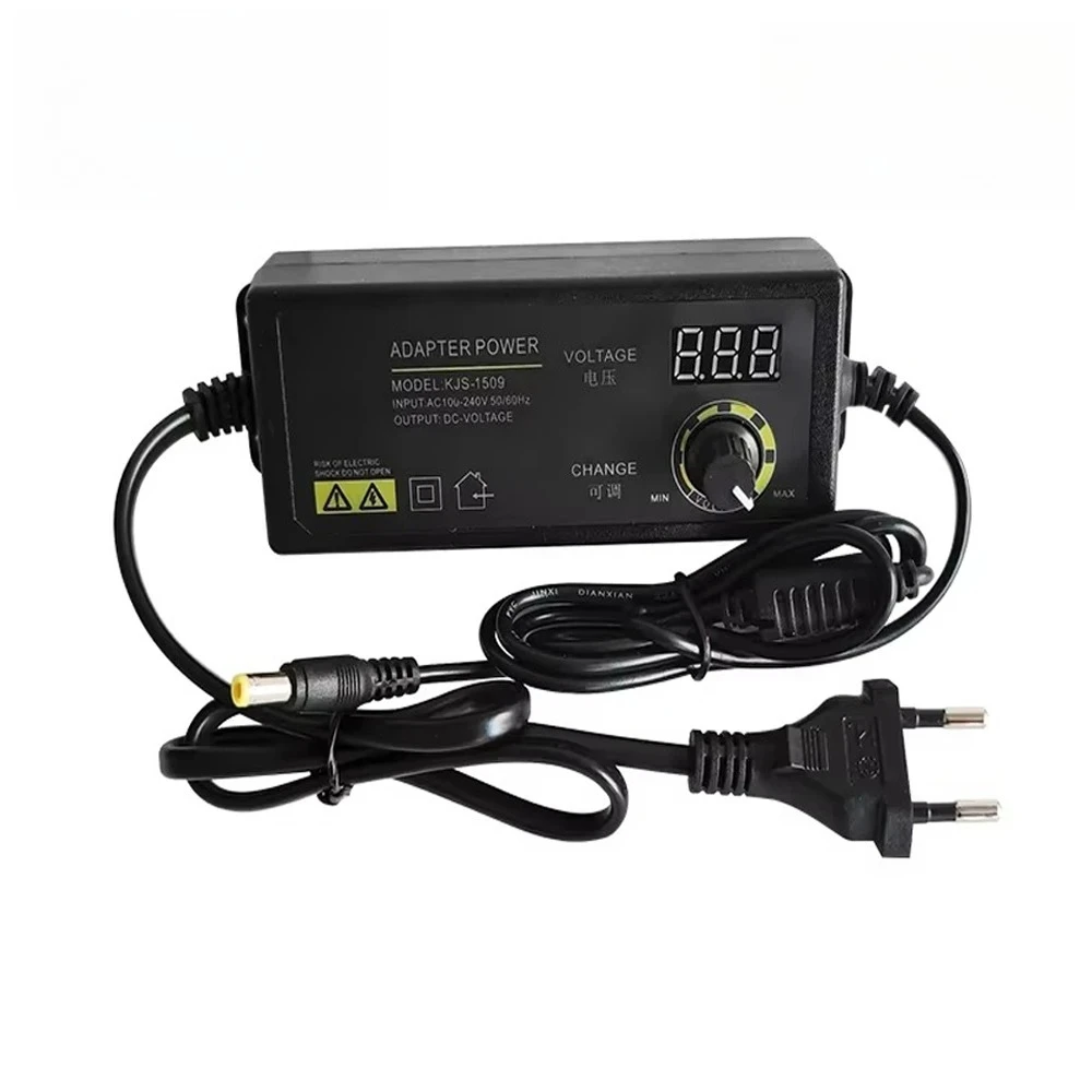 3-36V 60W Power Switching Adapter EU/US Adjustable Power Supply Adapter with LED Display Screen Universal Adapters