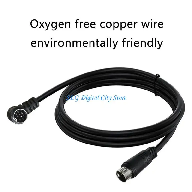 U75B Efficient S Video Cable Mini DIN 9Pin Male to Male Sound Cable for Seamlessly Connection of Monitoring Projectors
