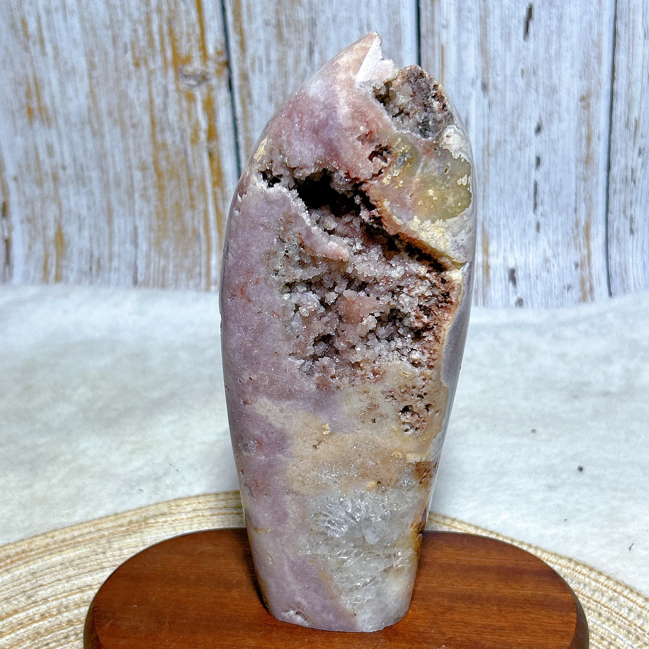 Healing Natural Crystal Pink amethyst flower agate Freeform Druzy Gemstones Mineral Energy Reiki Home Decorations Gift