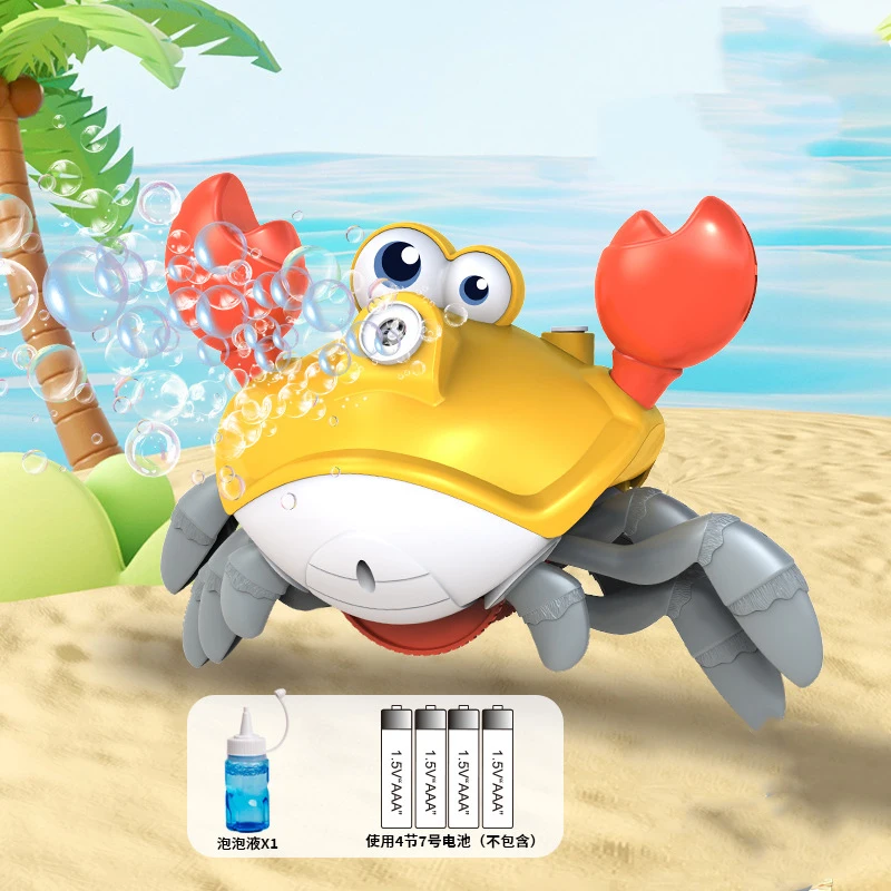 아기 목욕 욕조 물 놀이 크랩 버블 머신 장난감 휴대용 해변 어린이 샤워 액세서리 어린이 가벼운 음악 크랩 장난감 선물