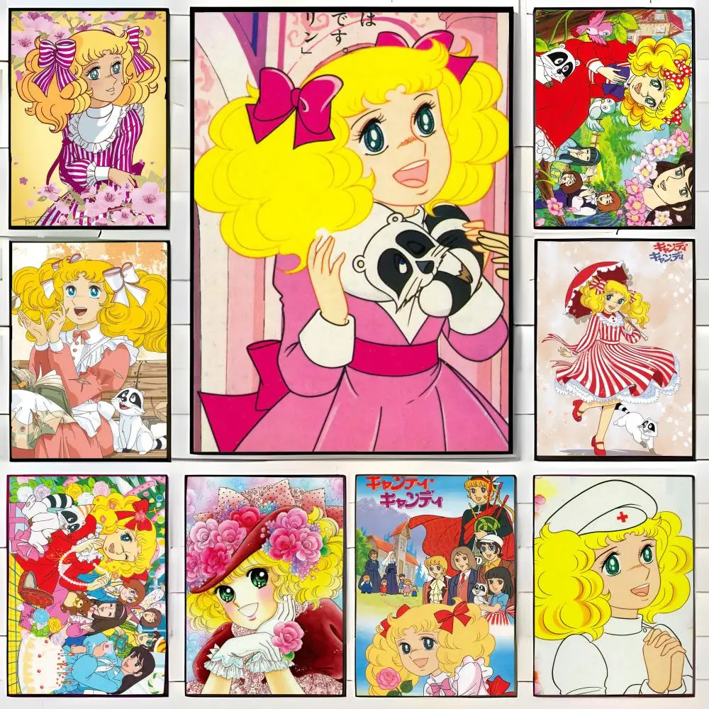New Japanese Anime Girl Flower Art C-Candy Candy Poster Wall Art Print Poster Decorative Mural Home Decor Gift Unframed