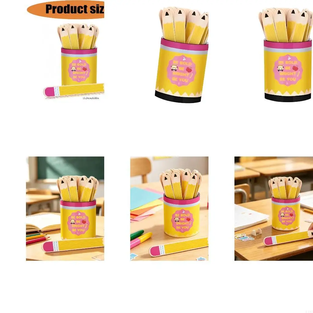 Name Label Pencil Holder Set, 121-Piece Numbered Classroom Desk Organizers with Changeable Displays and Integrated F19E