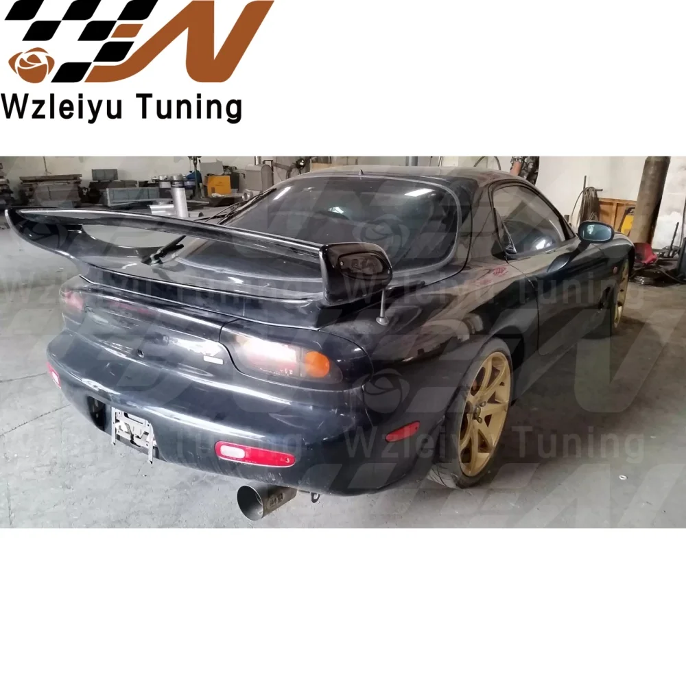 MS Style pełne włókno węglowe tylny spojler bagażnika skrzydło pasuje do Mazda RX7 FD 1992-1997 wysokiej jakości montaż