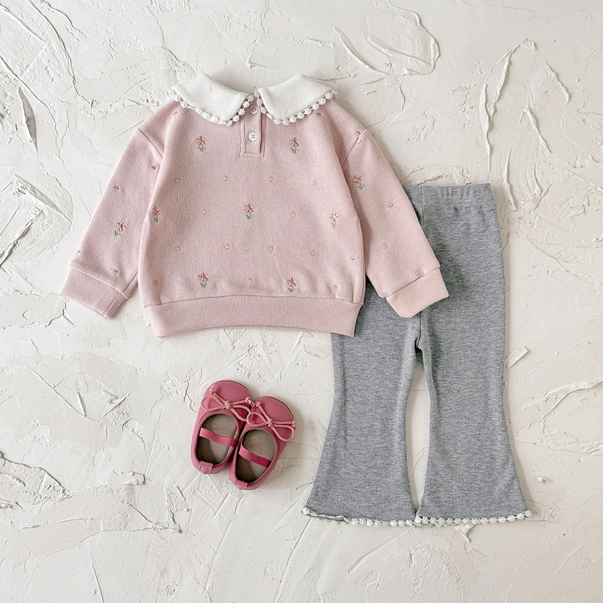 Frühling Baby Mädchen Kleidung Set Kleinkind Sweatshirt Liebe Langarm Bogen Hosen Neugeborenen Kinder Outfit Infant Anzüge 0-4 jahre – Detail 8