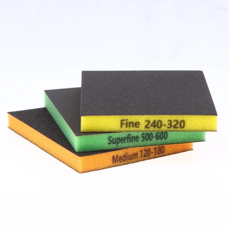 NEW 8Pcs Double Sided Sponge Sanding Pads Portable Car Furniture Polishing Assorted Grits 120 To 1500 view 5