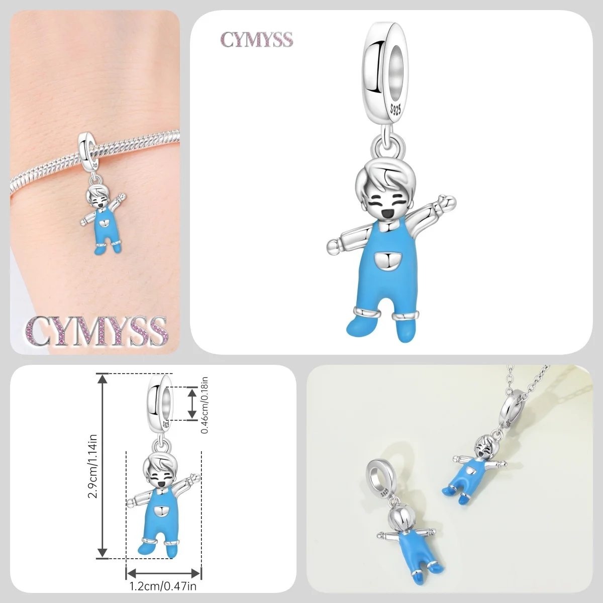 HEIßER 925 Sterling Silber Cartoon Charakter Arzt Krankenschwester Paare Perlen Fit Frauen Armbänder Charms DIY Geburtstag Party Geschenke Schmuck – Detail 18
