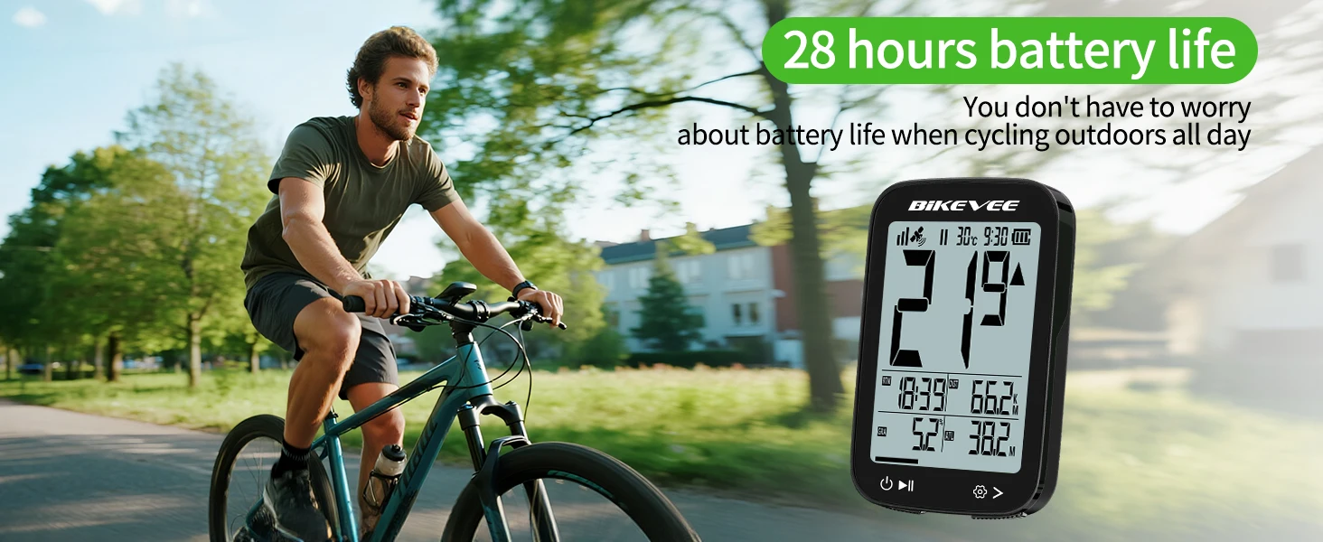 Fahrradcomputer GPS Wireless Radfahren Kilometerzähler Stoppuhr Tracker LCD-Bildschirm mit Hintergrundbeleuchtung Halterung Fahrradzubehör – Detail 4