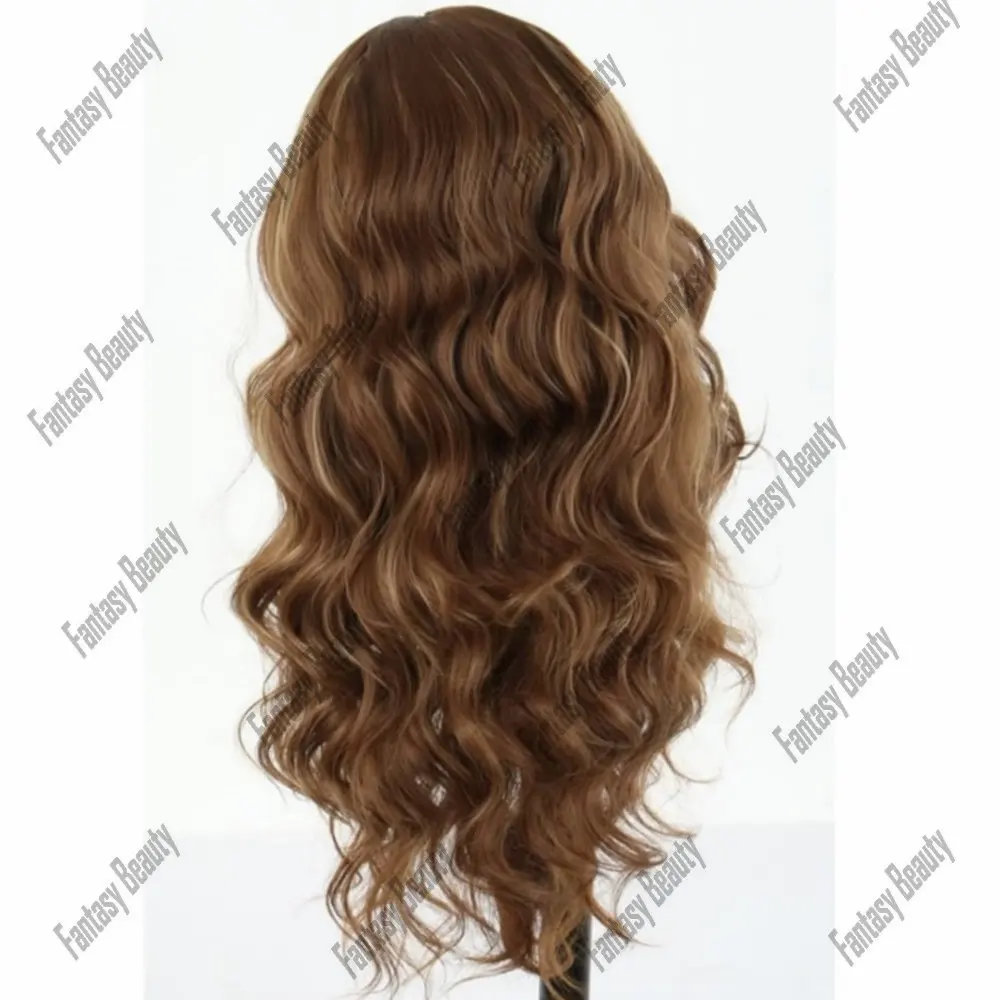 1*4Middle U Part Human Hair Wig Body Wave Highlight Blonde Brown V Shape Wigs Wet And Wavy 180Density Machine Made Wig For Woman