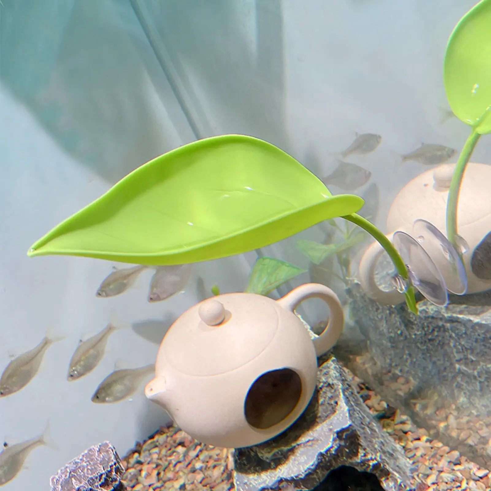 Frog Perch Leaf Reptile Terrarium Frog Tank Leaf Decorations Suction Cup Turtle Terrace Basking Versatile Reptiles Resting