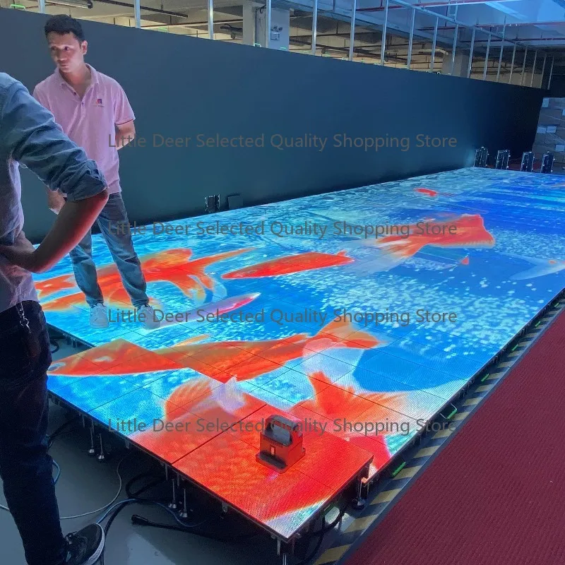 

IP67 Full Color Interactive P3.9 P4.81 P6.25 Floor LED Video Panels Wedding Party Rental Stage Dance Floor LED Display Screen