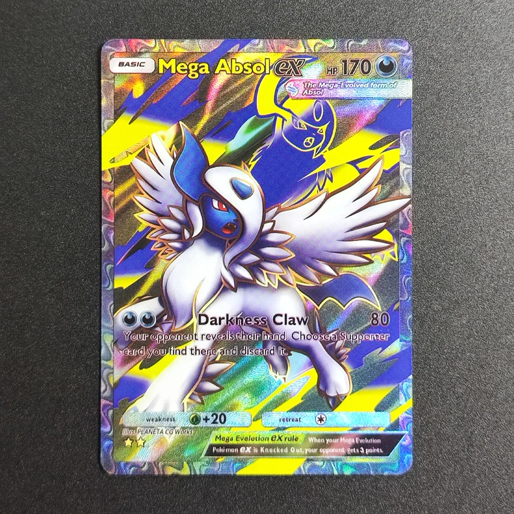 

DIY Pokemon TCG Pocket Card B1 Mega Rising Mega Absol EX Super Rare Collectibles Card Single Classic Game Anime Cards Toys