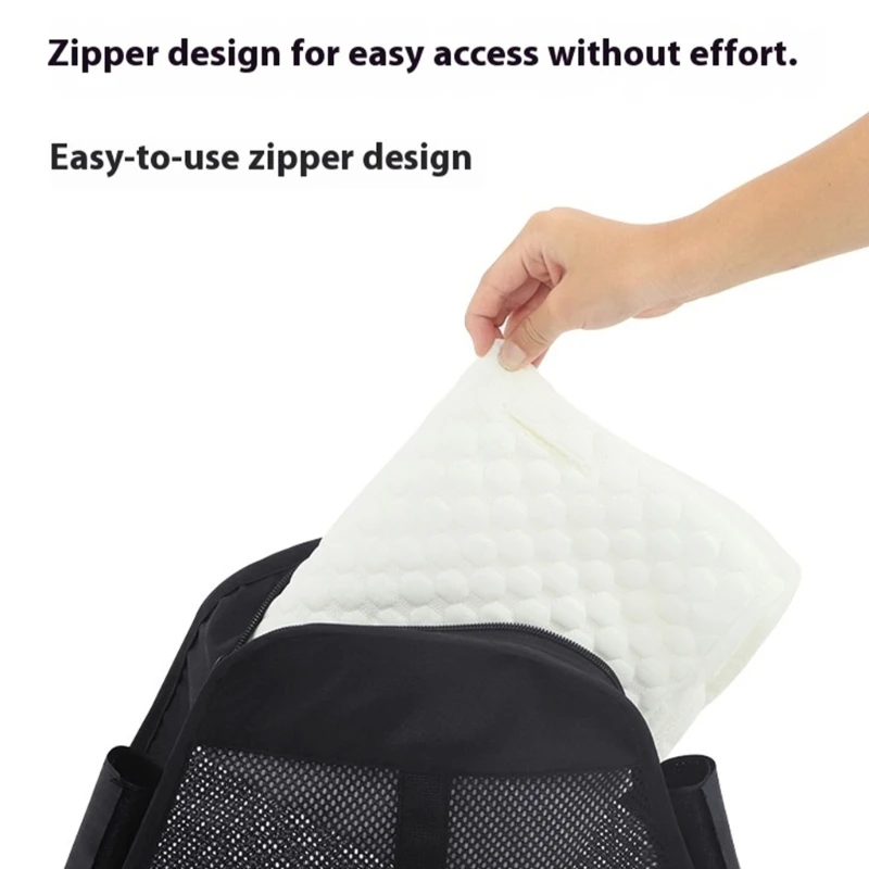  Easy Attach Strollers Organiser Hanging Bag For Baby Supplies Spacious Compartments Secure Fastening Travel Accessory