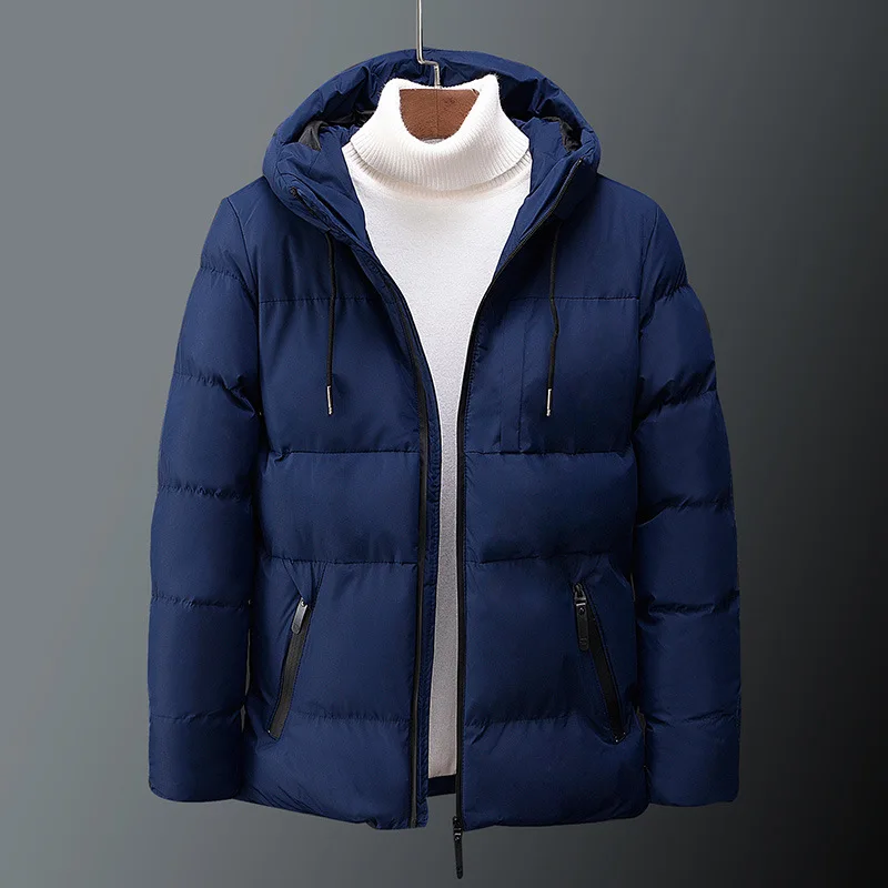 MRMT 2024 Brand New Men's Hooded Padded Cotton Coat Young Men's Casual Warm Cotton-Padded Jacket Men's Coat Overcoat For Male