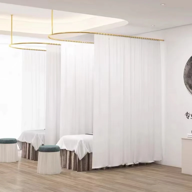 * Beauty U Shape Metal Frame Permeable Velvet Fabric Curtain Metal Tube Personal Protective Equipment Beauty Salons