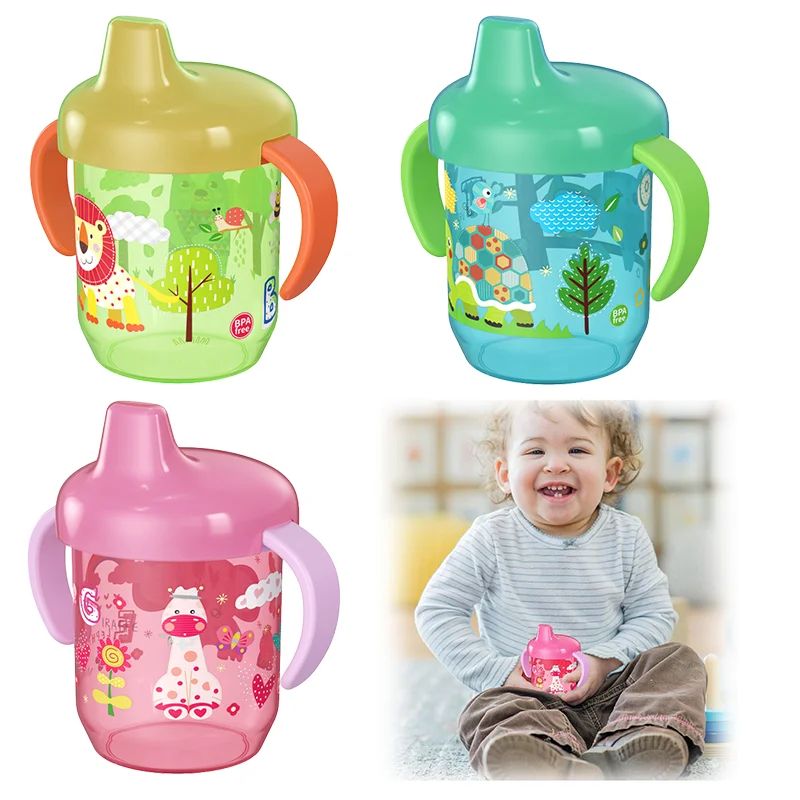 

1PC Baby Duckbill Drinking Cup with Double Handle Baby Learning Drinking Cup Wide Mouth Cup Duckbill Cups Bottle BPA Free