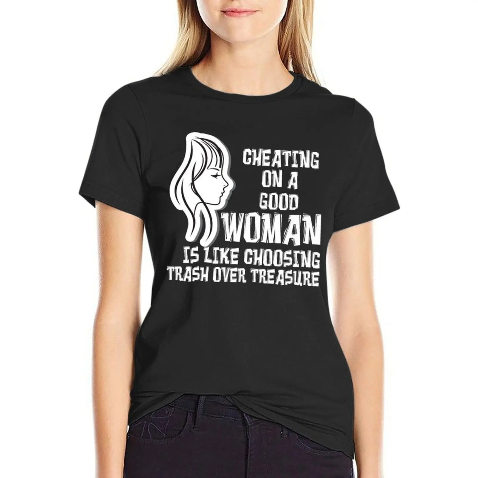 

Anti Cheating Cheating T-Shirt summer tops vintage funny kawaii clothes clothes for Women