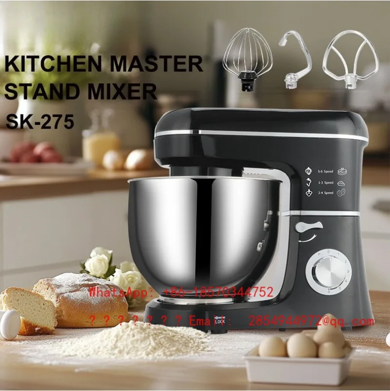 8L EU Plug Electric Stand Mixer Multifunctional Dough Kneader Egg Cream Blender Household Food Processor