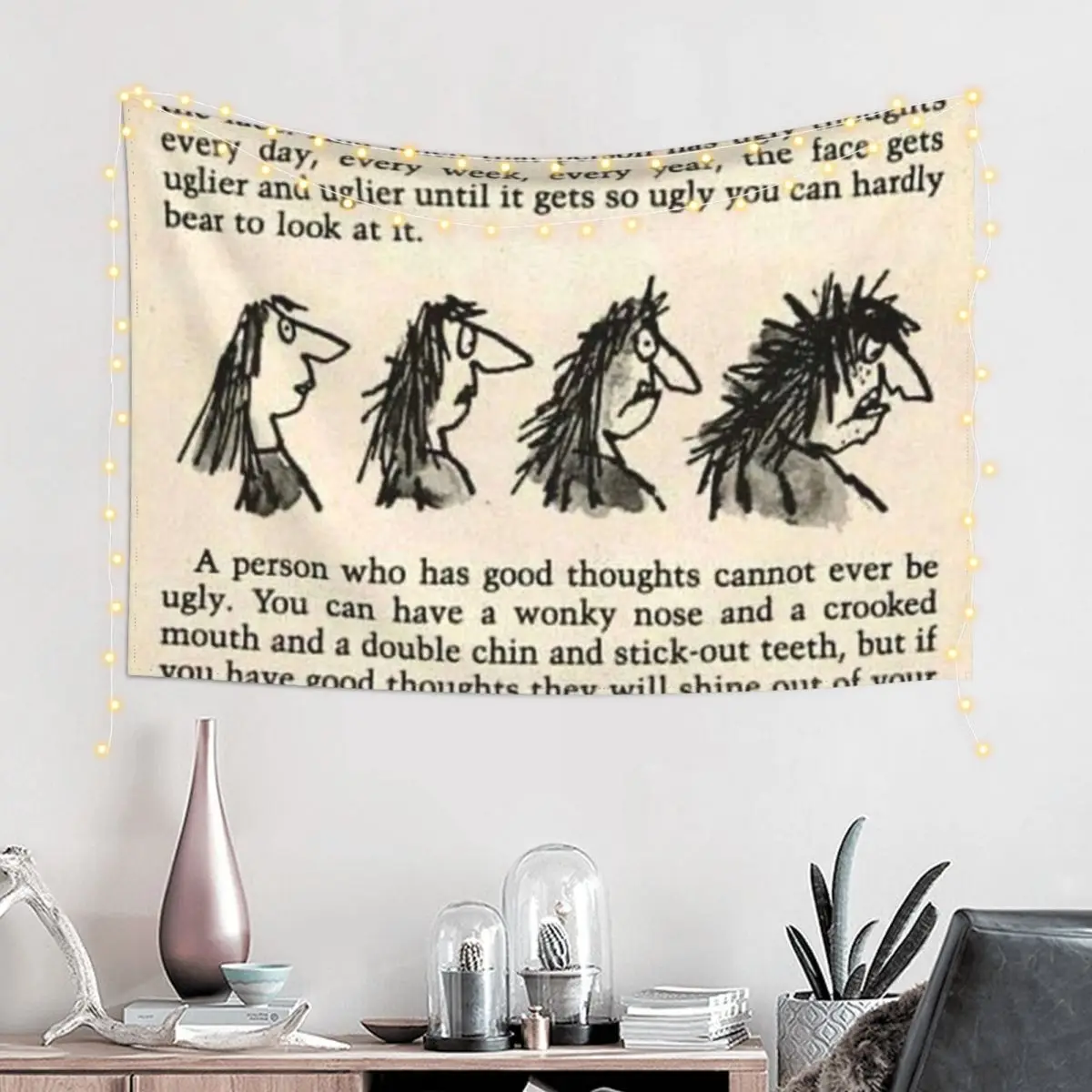 

Roald Dahl the twits Tapestry Room Design Room Aesthetic Decor Bedroom Decorations Tapestry